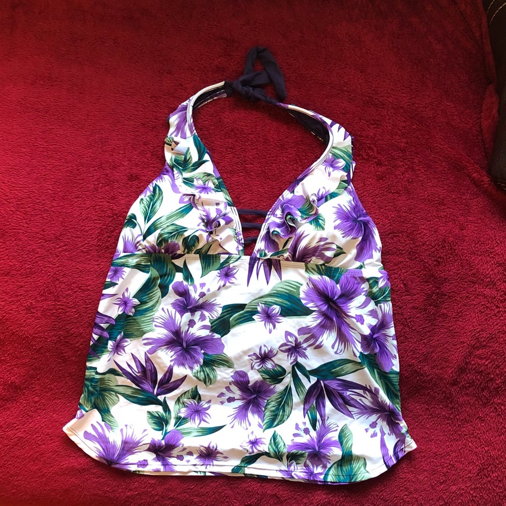 Sexy Plunge Halter Neckline Tankini Top